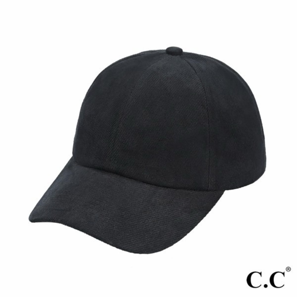 New CC brushed twill baseball cap in the color black